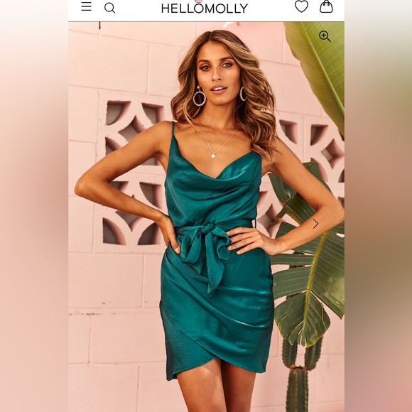 Hello Molly Back to the Island Dress - Forest Green - Picture 1 of 6